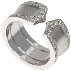 CARTIER White Gold Diamond Ring #50
